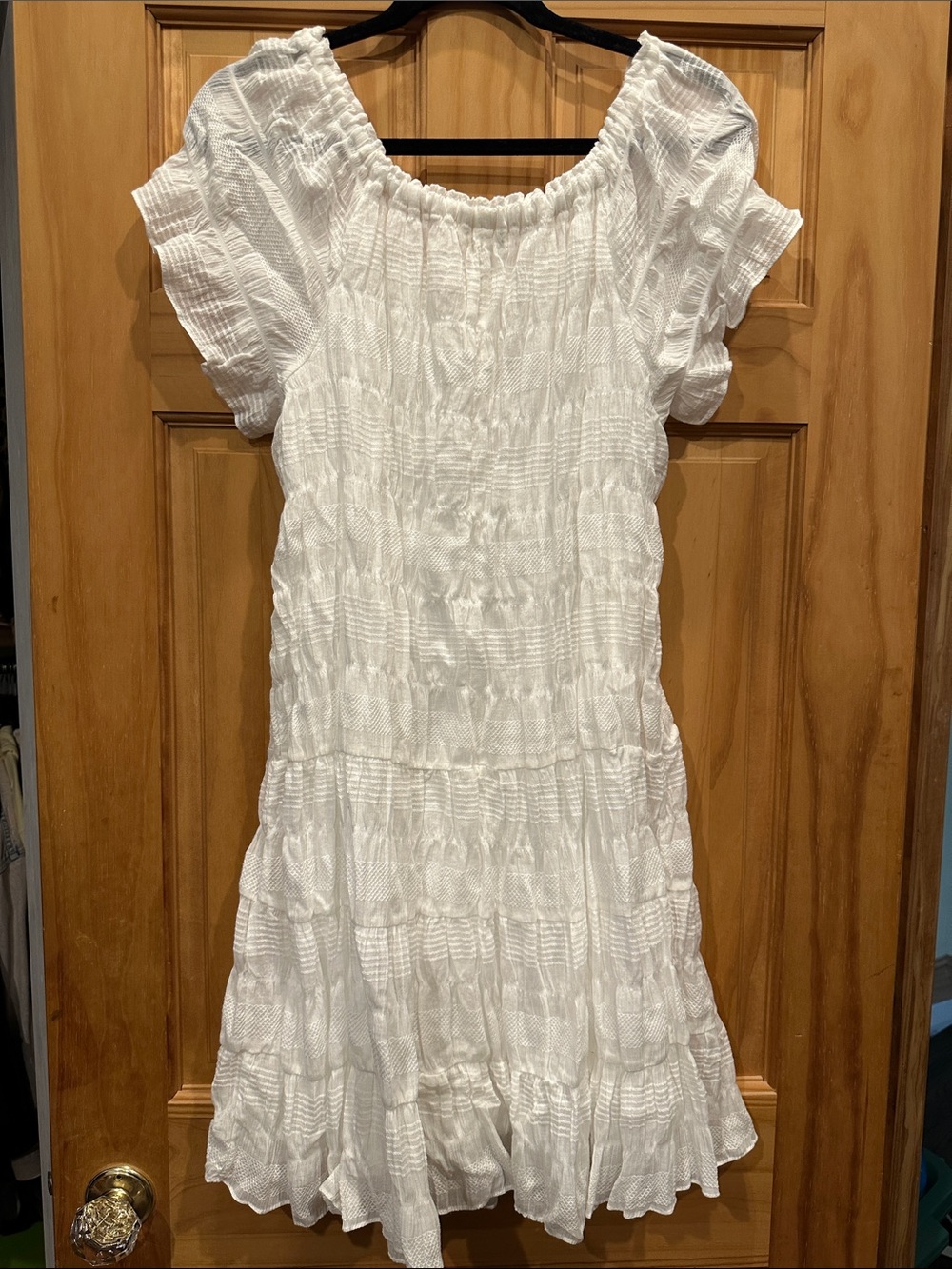 Max Studio White Ruffled Midi Dress - Picture 3 of 3